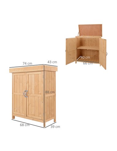 Outsunny Outdoor Garden Storage Shed, Cedarwood-Burlywood Colour 845-212