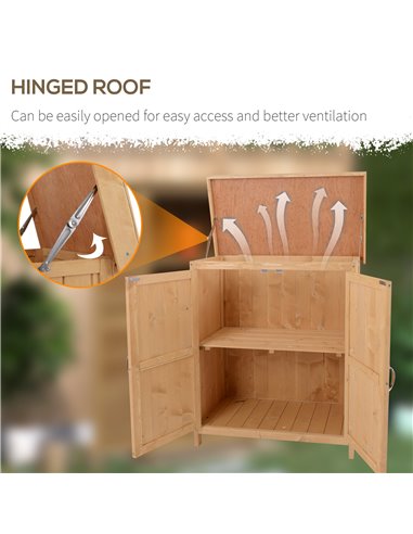 Outsunny Outdoor Garden Storage Shed, Cedarwood-Burlywood Colour 845-212