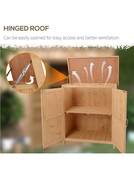 Outsunny Outdoor Garden Storage Shed, Cedarwood-Burlywood Colour 845-212 - pic 39409 | FastDaddyshop