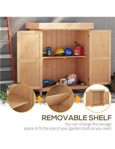Outsunny Outdoor Garden Storage Shed, Cedarwood-Burlywood Colour 845-212