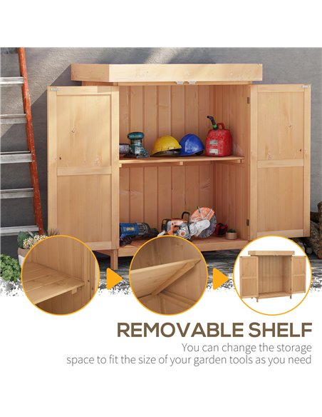 Outsunny Outdoor Garden Storage Shed, Cedarwood-Burlywood Colour 845-212 - pic 39410 | FastDaddyshop