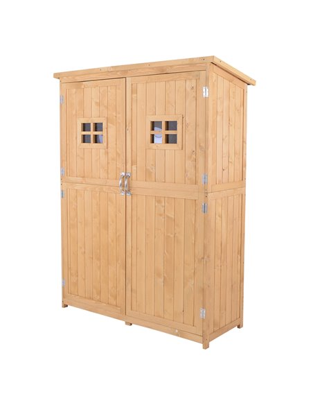 Outsunny Wooden Garden Storage Shed, Natural 845-210 - pic 39414 | FastDaddyshop