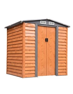Outsunny 6 x 5 ft Garden Storage Shed, Apex Store for Gardening Tool, Brown 845-171