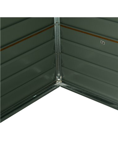Outsunny 8 x 6.5 ft Metal Garden Storage Shed Apex Store for Gardening Tool with Foundation Ventilation and Lockable Door, Brown