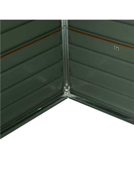 Outsunny 8 x 6.5 ft Metal Garden Storage Shed Apex Store for Gardening Tool with Foundation Ventilation and Lockable Door, Brown - pic 39438 | FastDaddyshop