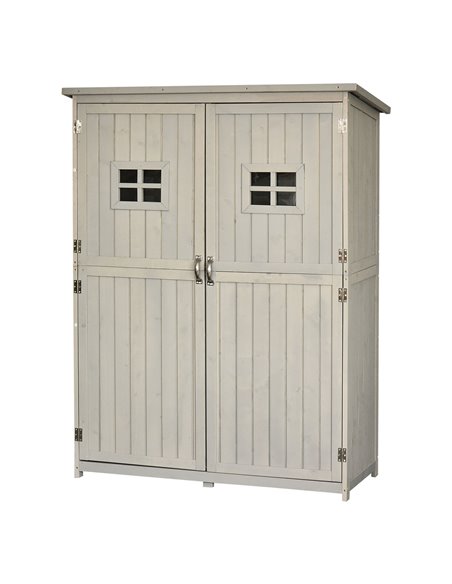 Outsunny Wooden Garden Shed, Tool Storage, Grey 845-210GY - pic 39441 | FastDaddyshop