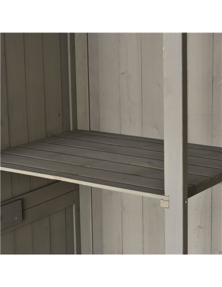 Outsunny Wooden Garden Shed Tool Storage Outsunny Wooden Garden Shed w/ Two Windows, Tool Storage Cabinet, 127.5L x 50W x 164H c - pic 39447 | FastDaddyshop