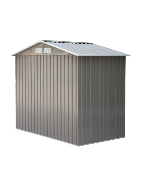 Outsunny 7ft x 4ft Lockable Garden Metal Storage Shed Storage Roofed Tool Metal Shed w/ Air Vents Steel Grey 845-030GY - pic 39476 | FastDaddyshop