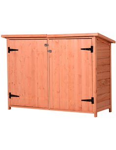 Outsunny Wooden Garden Storage Shed, Golden Red 845-279