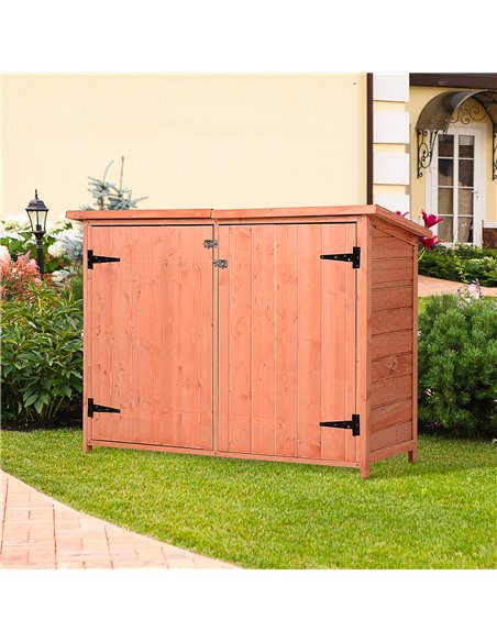 Outsunny Wooden Garden Storage Shed, Golden Red 845-279 - pic 39478 | FastDaddyshop