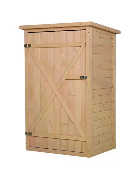 Outsunny Wooden Garden Storage Shed Fir Wood Tool Cabinet Organiser 845-292 - pic 39486 | FastDaddyshop