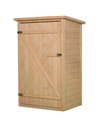 Outsunny Wooden Garden Storage Shed Fir Wood Tool Cabinet Organiser 845-292