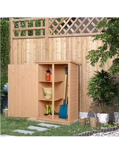 Outsunny Wooden Garden Storage Shed Fir Wood Tool Cabinet Organiser 845-292 2