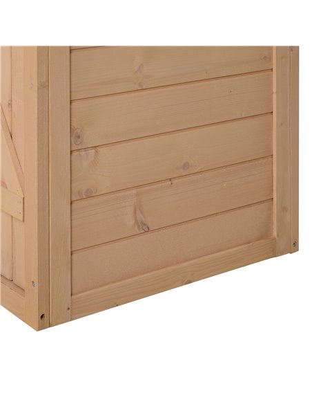 Outsunny Wooden Garden Storage Shed Fir Wood Tool Cabinet Organiser with Shelves 75L x 56W x115Hcm 845-292 - pic 39494 | FastDaddyshop