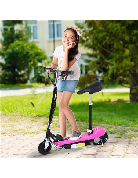 HOMCOM Outdoor Ride On Powered Scooter for kids Sporting Toy 120W Motor Bike 2 x 12V Battery - Pink - pic 3950 | FastDaddyshop