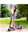 HOMCOM Outdoor Ride On Powered Scooter for kids Sporting Toy 120W Motor Bike 2 x 12V Battery - Pink