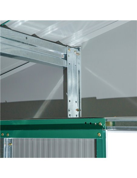 Outsunny 13 x 11 ft Metal Garden Shed Large Patio Roofed Tool Storage Box with Ventilation and Sliding Door, Deep Green 845-031V - pic 39547 | FastDaddyshop