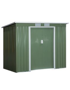 Outsunny Pend Garden Storage Shed, Equipment Tool Storage, Green 845-390