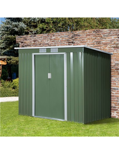 Outsunny Pend Garden Storage Shed, Equipment Tool Storage, Green 845-390 - pic 39559 | FastDaddyshop
