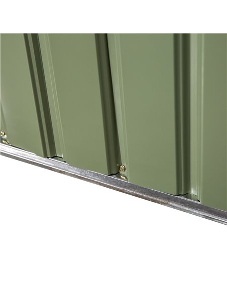 Outsunny 9 x 6 ft Metal Garden Storage Shed Corrugated Steel Roofed Tool Box with Foundation Ventilation and Doors, Light Green  - pic 39575 | FastDaddyshop