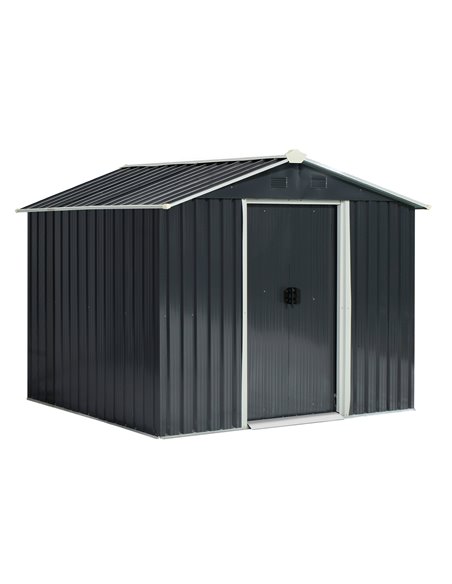 Outsunny 8 x 6ft Garden Storage Shed, Grey 845-429GY - pic 39576 | FastDaddyshop