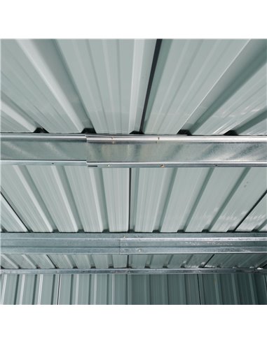 Outsunny 8 x 6ft Garden Storage Shed Double Door Ventilation Windows Sloped Roof Outdoor Equipment Tool, Grey 845-429GY