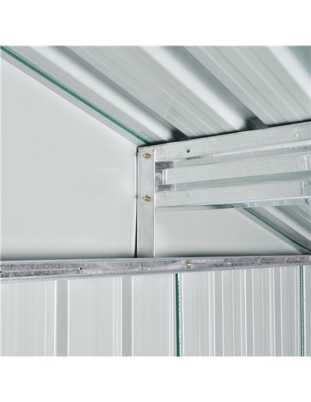 Outsunny 8 x 6 ft Metal Garden Storage Shed Corrugated Steel Roofed Tool Box with Ventilation and Sliding Doors, Green 845-429GN - pic 39611 | FastDaddyshop