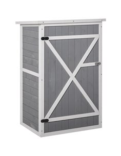 Outsunny Wooden Garden Storage Shed, Grey 845-292GY