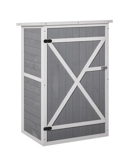 Outsunny Wooden Garden Storage Shed, Grey 845-292GY - pic 39612 | FastDaddyshop