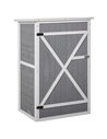 Outsunny Wooden Garden Storage Shed, Grey 845-292GY