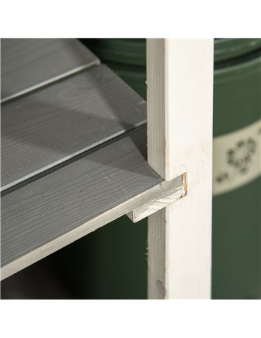 Outsunny Wooden Garden Storage Shed Fir Wood Tool Cabinet Organiser with Shelves 75L x 56W x115Hcm Grey 845-292GY