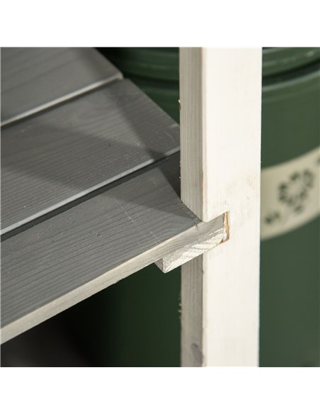 Outsunny Wooden Garden Storage Shed Fir Wood Tool Cabinet Organiser with Shelves 75L x 56W x115Hcm Grey 845-292GY - pic 39620 | FastDaddyshop
