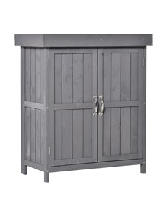 Outsunny Wooden Garden Storage Shed, Grey 845-212GY