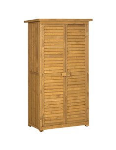 Outsunny Wooden Garden Storage Shed, Natural 845-247