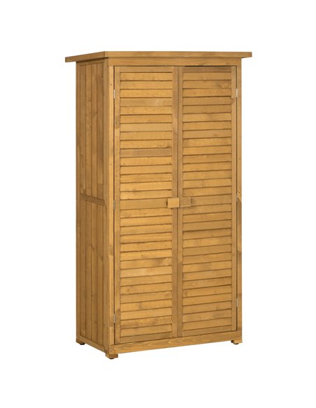Outsunny Wooden Garden Storage Shed, Natural 845-247 - pic 39693 | FastDaddyshop