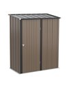 Outsunny 5 x 3 ft Metal Garden Storage Shed, Brown 845-532BN
