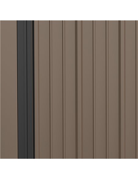 Outsunny 5 x 3 ft Metal Garden Storage Shed Patio Corrugated Steel Roofed Tool Shed with Single Lockable Door, Brown 845-532BN - pic 39735 | FastDaddyshop