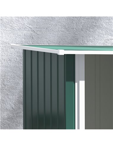 Outsunny 4.7ft x 2.8ft Garden Shed Steel Storage Shed Outdoor Equipment Tool Sloped Roof Door w/ Latch Weather-Resistant Paint G