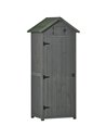Outsunny Garden Shed Vertical Utility 3 Shelves Shed, 77 x 54.2 x 179cm, Grey 845-209V01