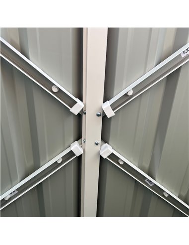 Outsunny 5ft x 3ft Garden 2-Bin Steel Storage Shed, Double Rubbish Storage Shed, Hide Dustbin w/ Locking Doors and Openable Lid 