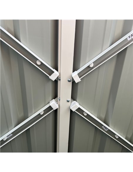 Outsunny 5ft x 3ft Garden 2-Bin Steel Storage Shed, Double Rubbish Storage Shed, Hide Dustbin w/ Locking Doors and Openable Lid  - pic 39772 | FastDaddyshop