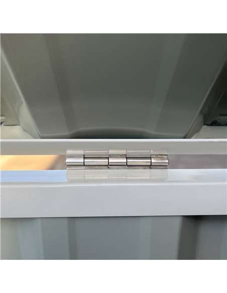 Outsunny 5ft x 3ft Garden 2-Bin Steel Storage Shed, Double Rubbish Storage Shed, Hide Dustbin w/ Locking Doors and Openable Lid  - pic 39773 | FastDaddyshop