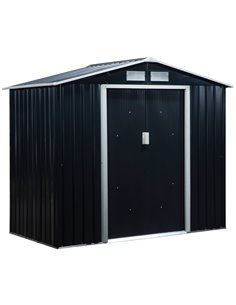 Outsunny 7ft x 4ft Lockable Garden Shed, Dark Grey 845-030CG