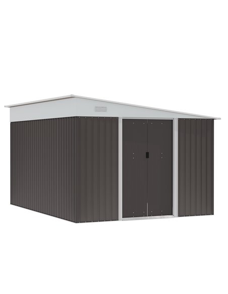 Outsunny 11 x 9 ft Metal Garden Storage Shed, Grey 845-529GY - pic 39801 | FastDaddyshop