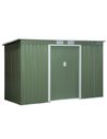 Outsunny 9 x 4.5 ft Pent Roof Metal Garden Storage Shed, Light Green 845-032GN