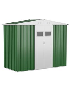 Outsunny 8 x 4 ft Metal Garden Storage Shed, Green 845-681