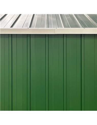 Outsunny 8 x 4 ft Metal Garden Storage Shed Apex Store with Lockable Door, Steel Tool Storage Box for Backyard, Patio and Lawn, 