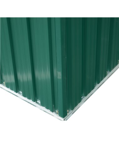 Outsunny Pent Roofed Metal Garden Shed House Hut Gardening Tool Storage w/ Ventilation 260L x 194W x 200H cm 845-174V01GN