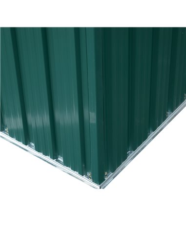 Outsunny Pent Roofed Metal Garden Shed House Hut Gardening Tool Storage w/ Ventilation 260L x 133W x 200Hcm 845-173V01GN
