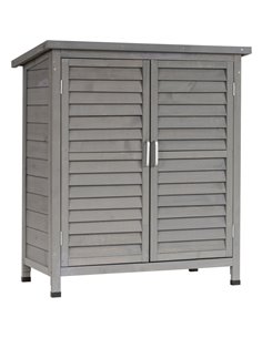 Outsunny Wooden Garden Storage Shed, 87L x 46.5W x 96.5H, Grey 845-248GY